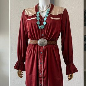 Women's Western Snap Button Dress